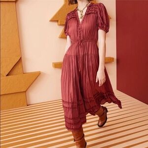 ULLA JOHNSON Rose Dress in desert rose Sz 4